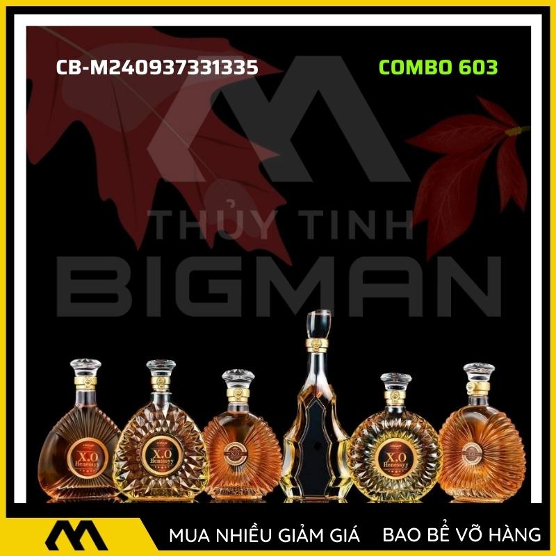 6-7 chai thủy tinh đựng rượu 500ml 750ml 5C-3
