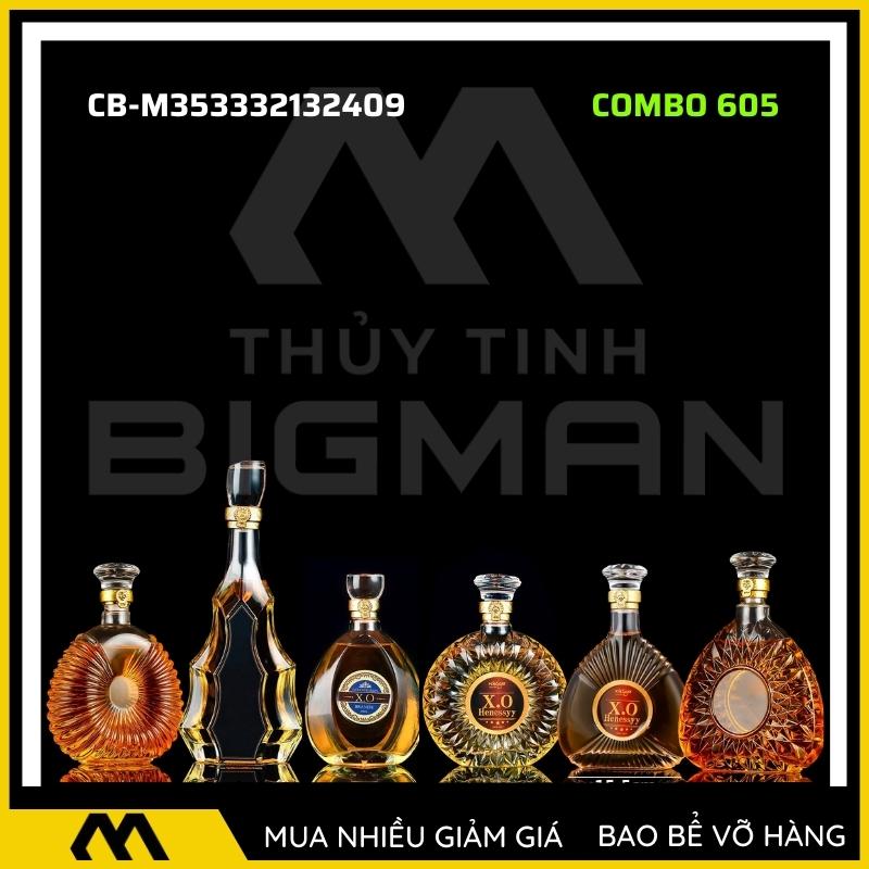 6-7 chai thủy tinh đựng rượu 500ml 750ml 5C-5