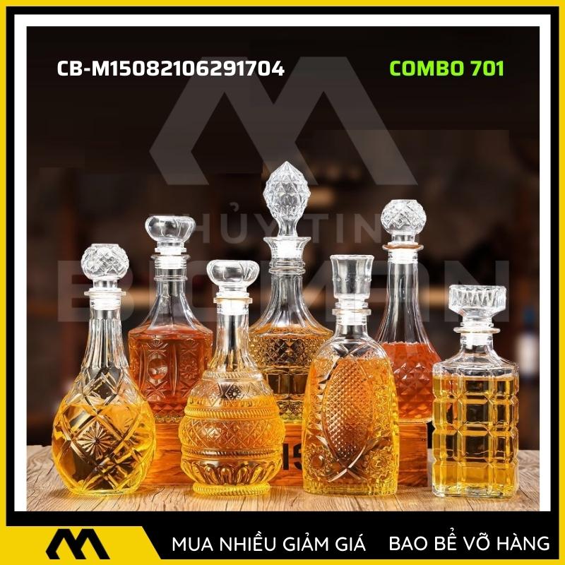 6-7 chai thủy tinh đựng rượu 500ml 750ml 5C-7