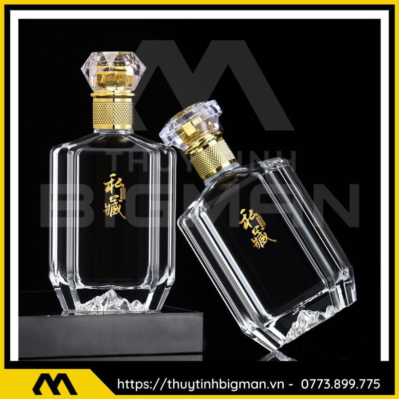 Chai thủy tinh đựng rượu 500ml