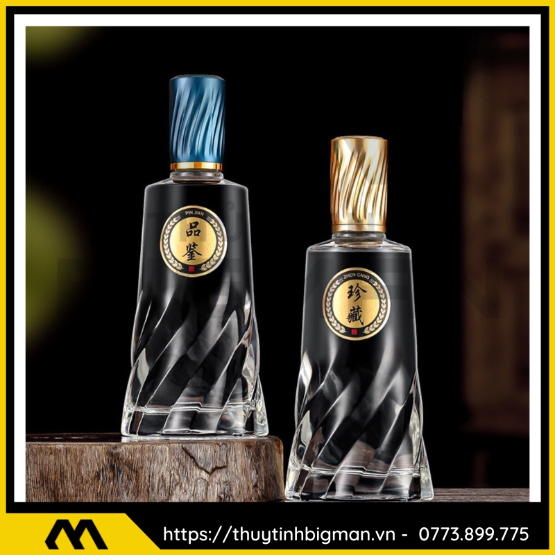 Chai thủy tinh 500ml nắp bi nhựa